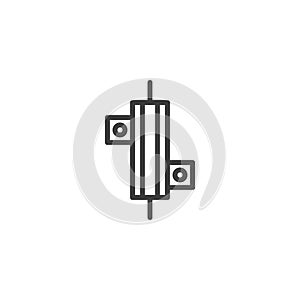 Power resistor line icon