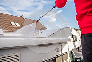 Power RV Roof Washing