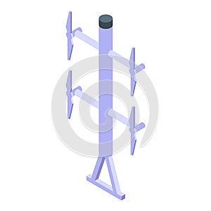 Power sea generator icon isometric vector. Tidal energy