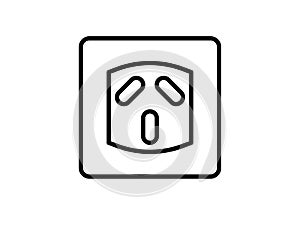 Power socket line icon