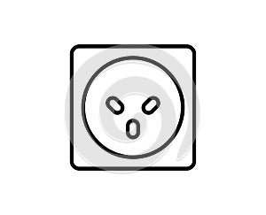 Power socket line icon