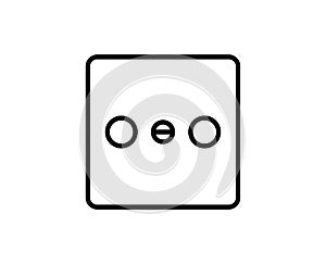 Power socket line icon