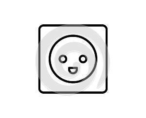 Power socket line icon