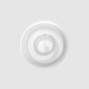 Power start and shutdown button isolated on white background. Vector illustration