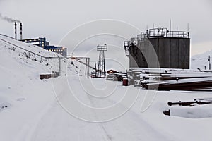 Power station in Barentsburg - Russian village on Spitsbergen photo