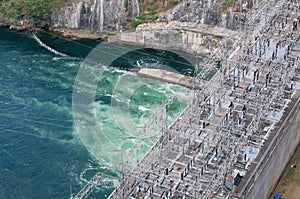 Power station at the Bhumibol Dam in Thailand