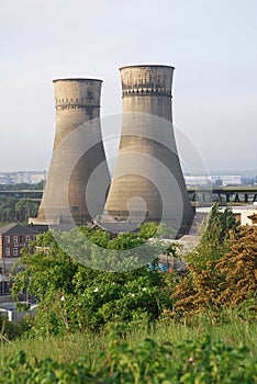 Power station cooling towers at Tinsley Sheffield
