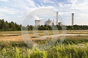 Power Station In Green Landscape