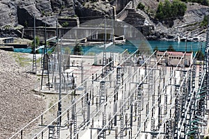 Power station near Lake Serre-Poncon, Hautes-Alpes, France