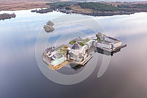 Power station producing energy on the banks of the River Foyle near Derry, Northern Ireland