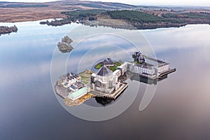 Power station producing energy on the banks of the River Foyle near Derry, Northern Ireland