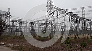Power Station Switch Yard High Tension Line