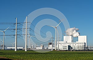 Power station and wind turbines