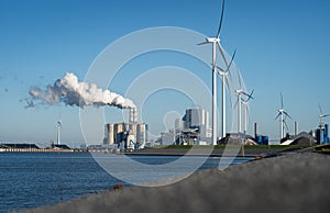 Power station and wind turbines