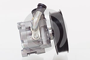Power steering pump on a white background engine