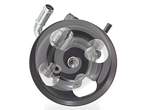 Power steering pump on a white background engine