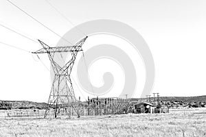 Power substation at Fauresmith. Monochrome
