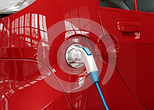 Power supply for electric car charging. Electric car charging station. 3d rendering