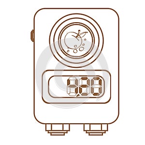 Power Supply tattoo machine icon. Tattoo Accessory. Outline drawing