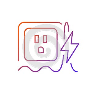Power surge gradient linear vector icon