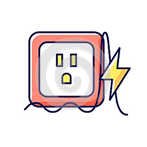 Power surge RGB color icon