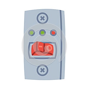 Power Switch as Personal Computer Accessory and Component for Repair Vector Illustration