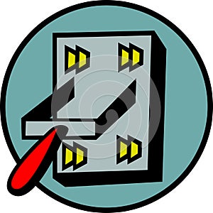 Power switch vector illustration