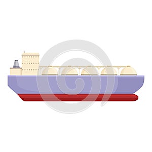 Power tech gas carrier icon cartoon vector. Marine ship