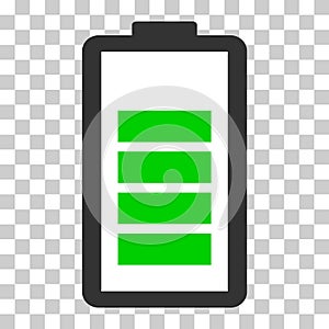 Power technology icon, battery web shape design, energy level vector illustration