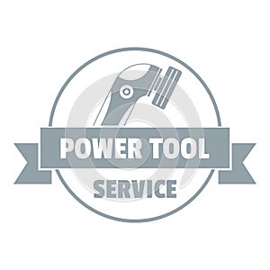 Power tool car logo, simple gray style