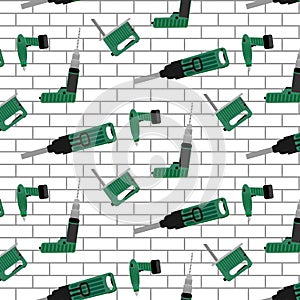 Power tools pattern seamless