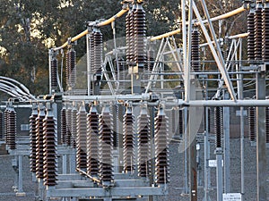 Power transformers at a distribution substation