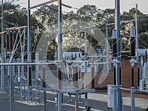 Power transformers at a distribution substation