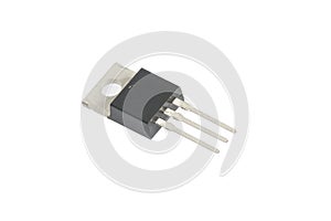 Power transistor - package TO-220 on a white background