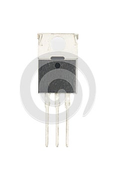 Power transistor - package TO-220 on a white background