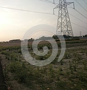 Power Transmission line on Agriculture land