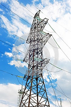 Power Transmission Line. Close-Up