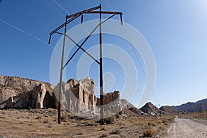 Power Transmission Pole on the Cottonwood Road photo