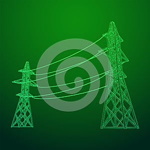 Power transmission tower high voltage pylon