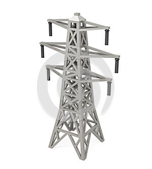 Power Transmission Tower Isolated