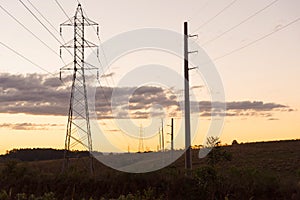 The power transmission tower and the late afternoon 16