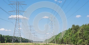 Power transmission towers