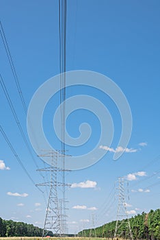 Power transmission towers