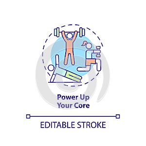 Power up your core concept icon