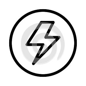 Power thin line vector icon
