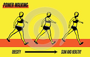 Power Walking Exercise Illustration