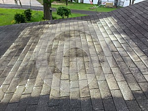 Power washing composition shingle roof
