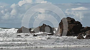 The power of the waves on Cornwalls coast