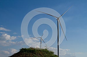 Power of wind turbine generating electricity