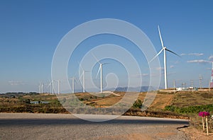 Power of wind turbine generating electricity